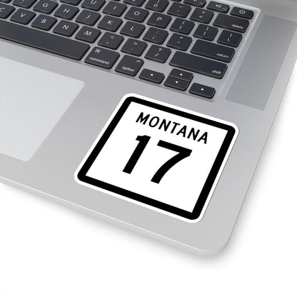 MT-17 (Montana) (Road Sign) STICKER Vinyl Kiss-Cut Decal