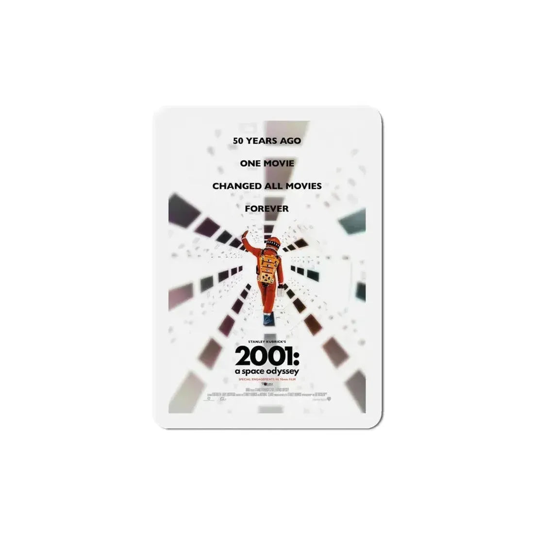 2001 A Space Odyssey 1968 v2 Movie Poster Refrigerator Magnet 5 Inch - The Sticker Space