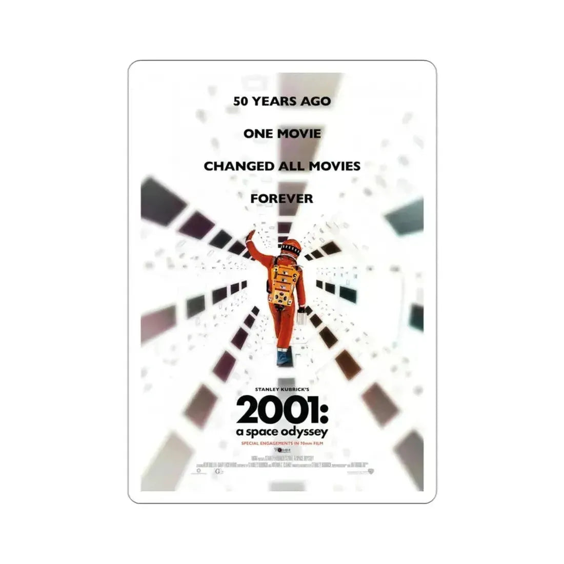2001 A Space Odyssey 1968 v2 Movie Poster STICKER Vinyl Die-Cut Decal 3 Inch - The Sticker Space