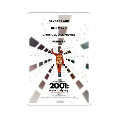2001 A Space Odyssey 1968 v2 Movie Poster - STICKER Vinyl Kiss-Cut Decal 4 Inch White - The Sticker Space