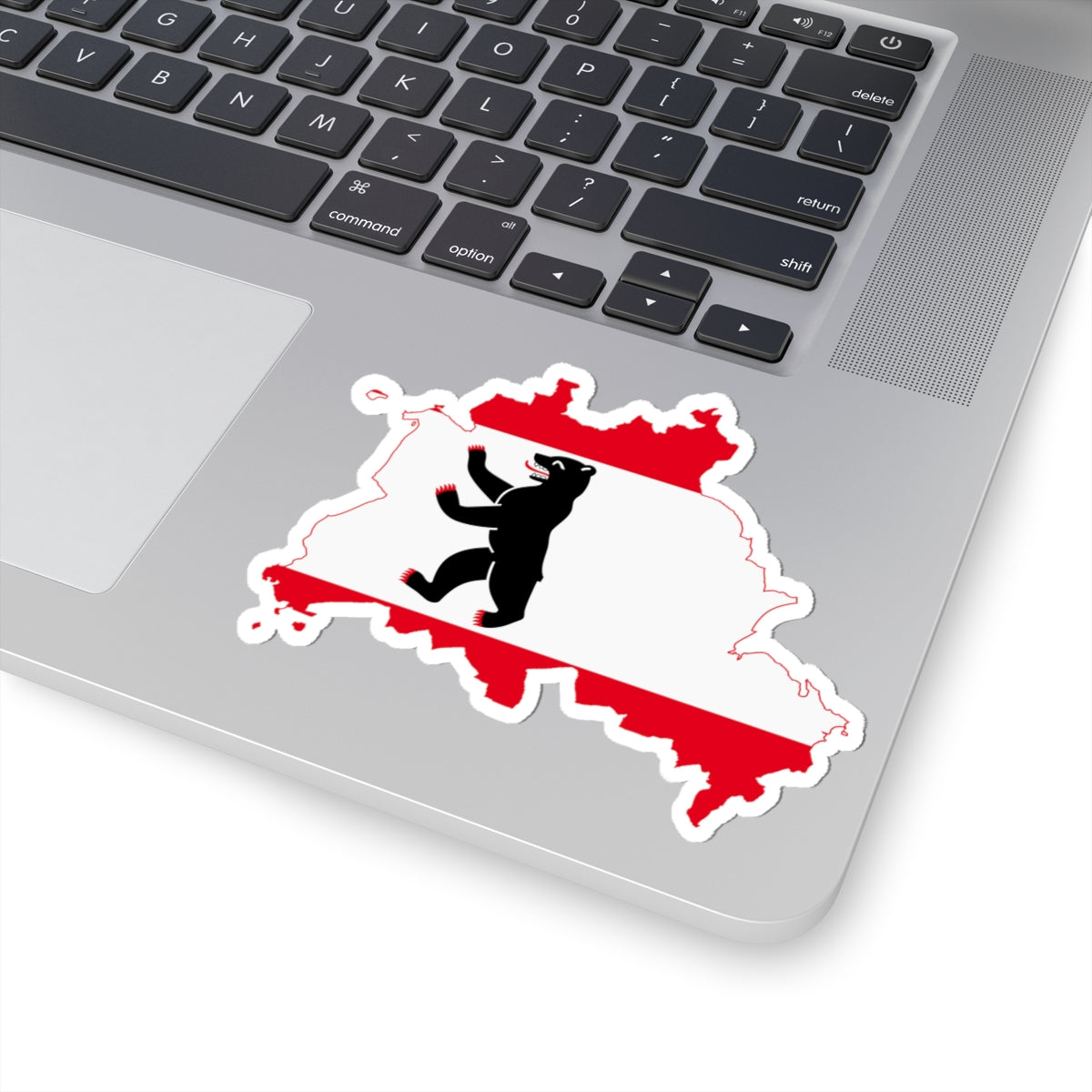 Flag map of Berlin 1990- (Germany) STICKER Vinyl Kiss-Cut Decal
