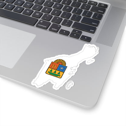 Flag-map of Quintana Roo Mexico (Mexico) STICKER Vinyl Kiss-Cut Decal