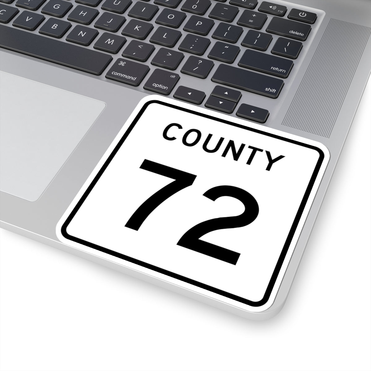 County 72 square (Minnesota) (Road Sign) STICKER Vinyl Kiss-Cut Decal