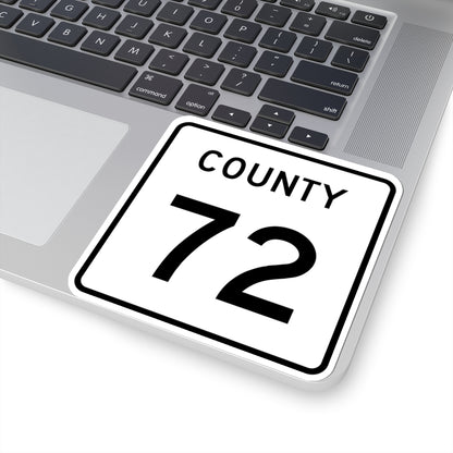 County 72 square (Minnesota) (Road Sign) STICKER Vinyl Kiss-Cut Decal