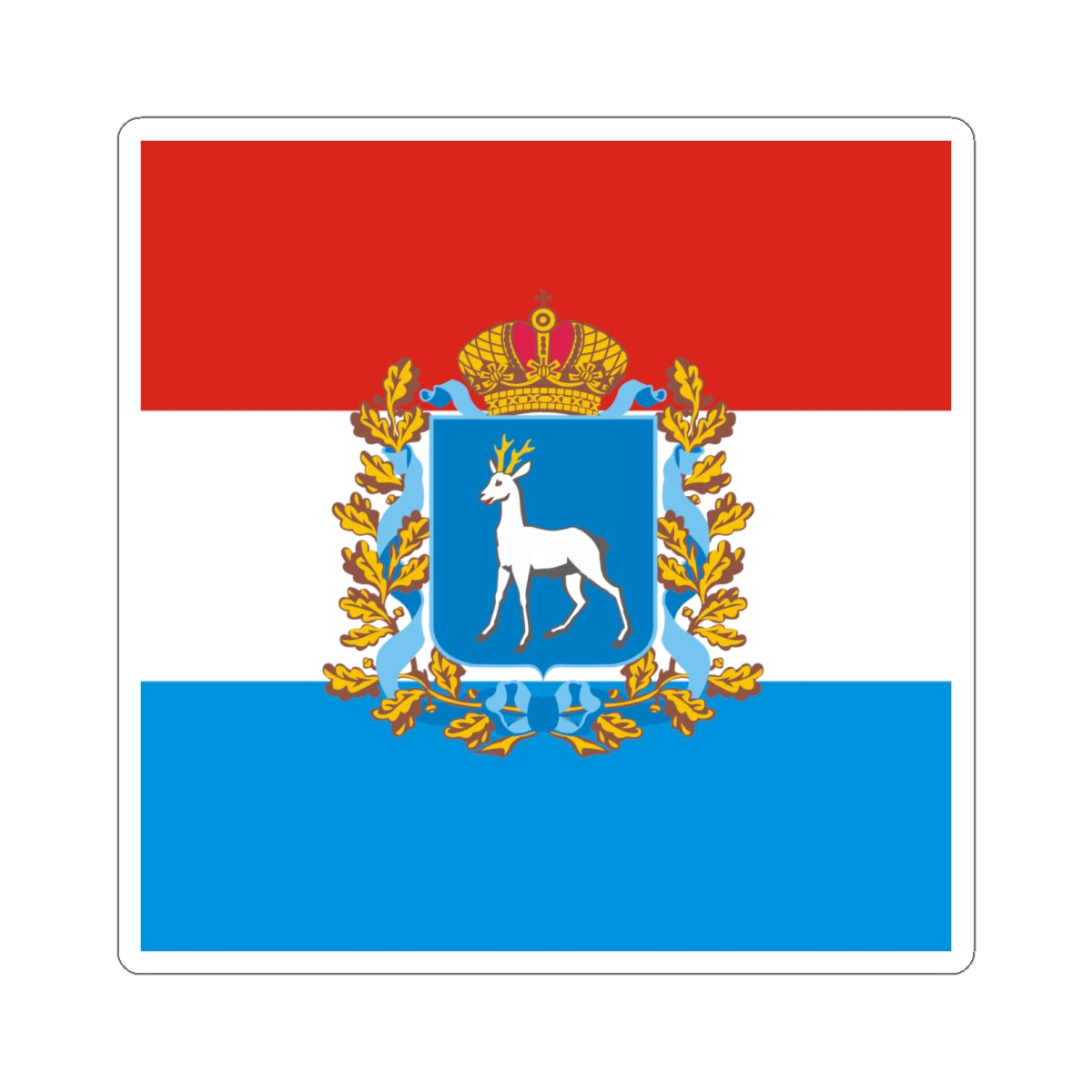 Standard of the Governor of Samara Oblast (Russia) STICKER Vinyl Kiss-Cut Decal