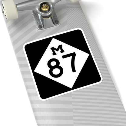 M-87 (Michigan) (Road Sign) STICKER Vinyl Kiss-Cut Decal