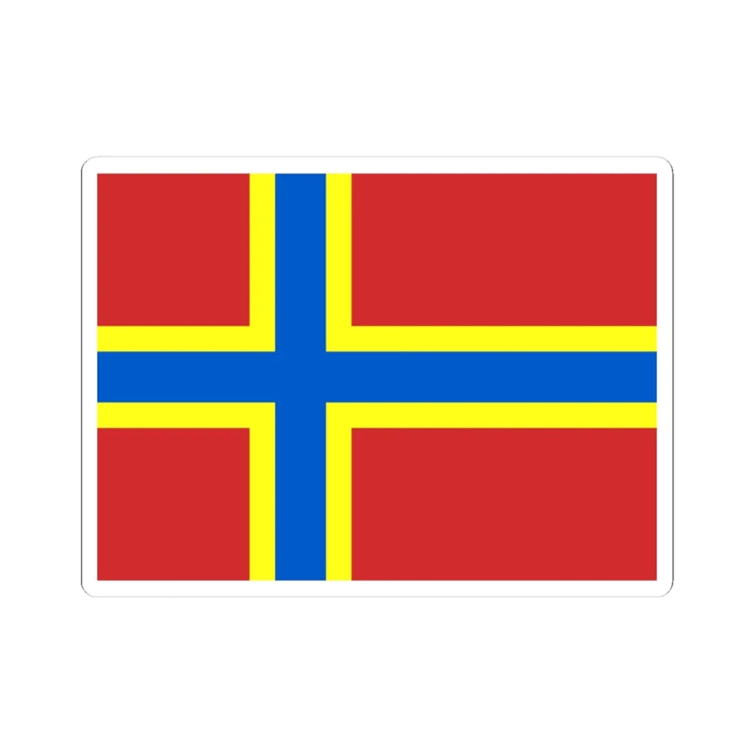 2007 Flag of Orkney (Scotland) STICKER Vinyl Kiss-Cut Decal 4 Inch White - The Sticker Space