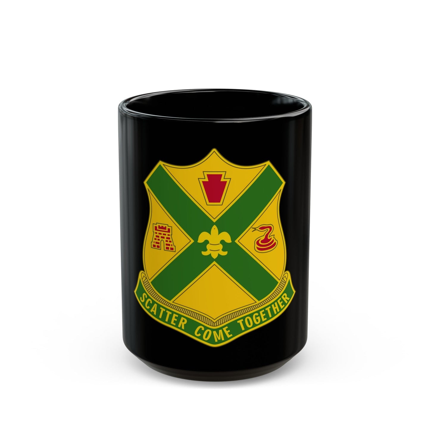 200th Field Artillery Battalion (U.S. Army) Black Coffee Mug-15oz-The Sticker Space