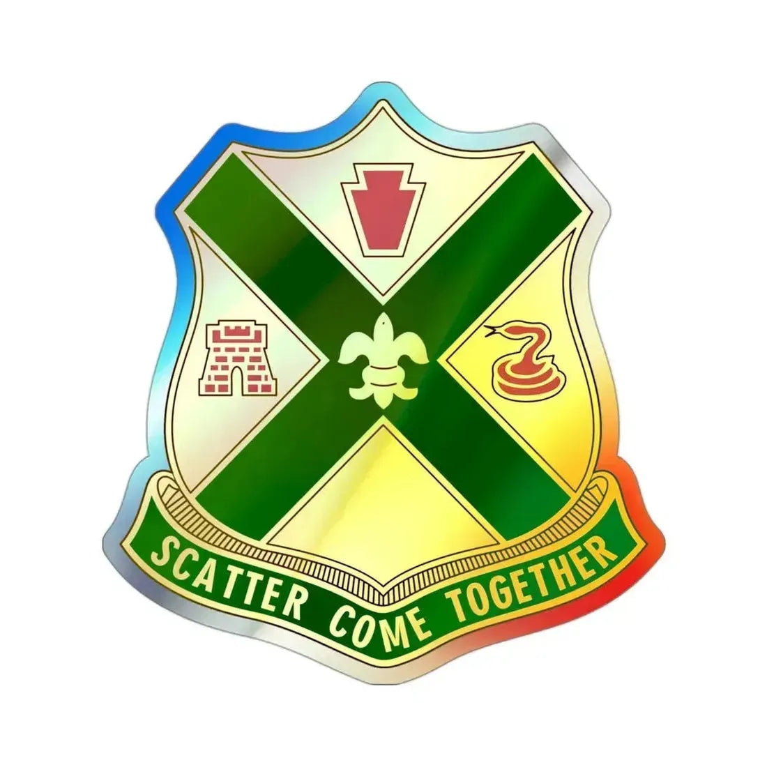 200th Field Artillery Battalion (U.S. Army) Holographic STICKER Die-Cut Vinyl Decal 3 Inch Holographic - The Sticker Space