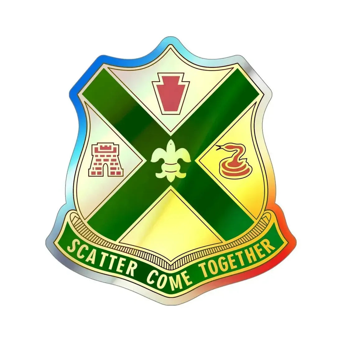 200th Field Artillery Battalion (U.S. Army) Holographic STICKER Die-Cut Vinyl Decal 5 Inch Holographic - The Sticker Space