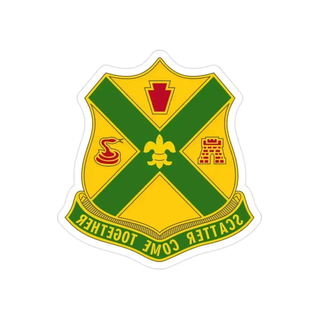 200th Field Artillery Battalion (U.S. Army) REVERSE PRINT Transparent Die-Cut STICKER 2 Inch Die-Cut Transparent - The Sticker Space