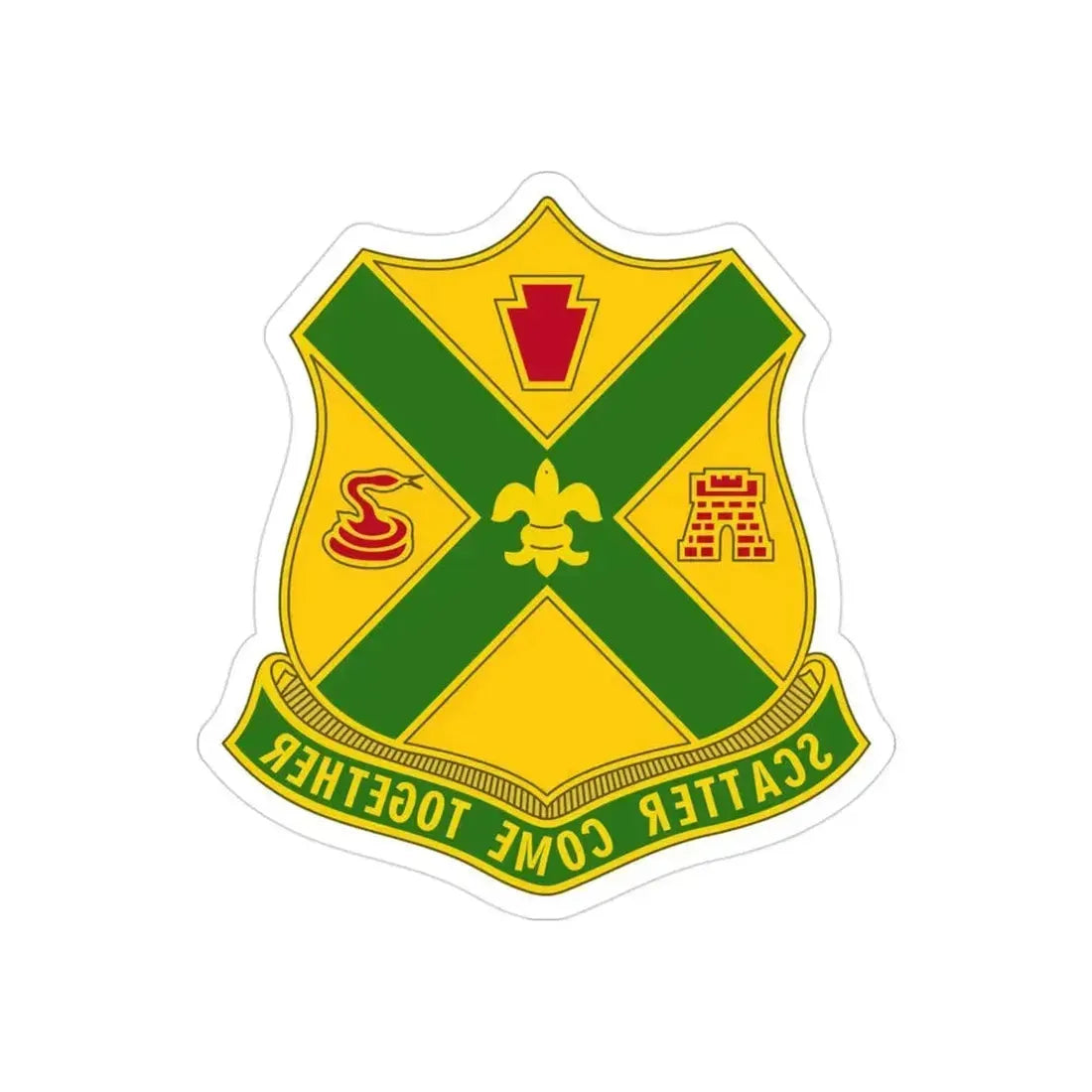 200th Field Artillery Battalion (U.S. Army) REVERSE PRINT Transparent Die-Cut STICKER 3 Inch Die-Cut Transparent - The Sticker Space
