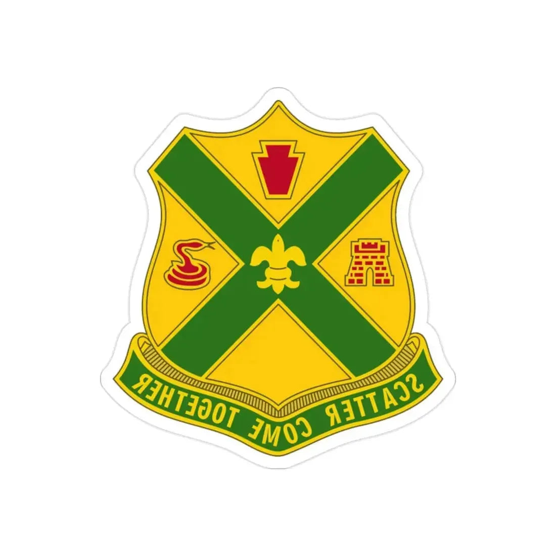 200th Field Artillery Battalion (U.S. Army) REVERSE PRINT Transparent Die-Cut STICKER - The Sticker Space