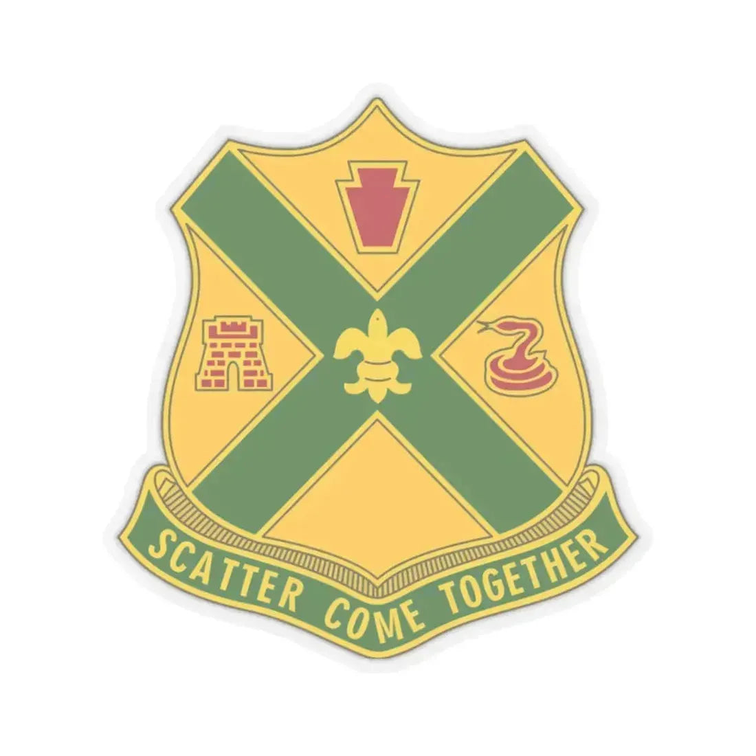 200th Field Artillery Battalion (U.S. Army) STICKER Vinyl Kiss-Cut Decal 2 Inch Transparent - The Sticker Space