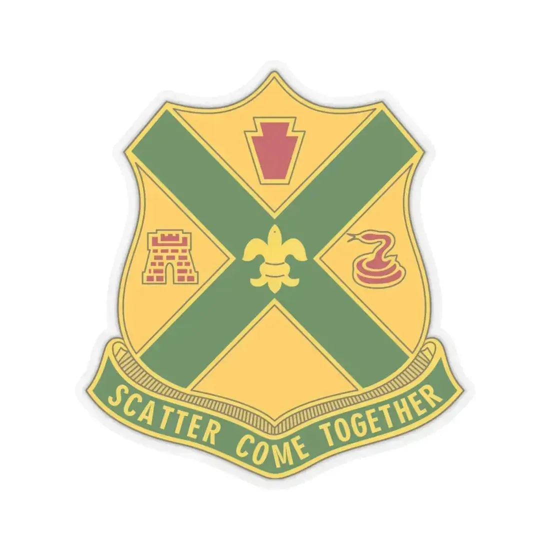 200th Field Artillery Battalion (U.S. Army) STICKER Vinyl Kiss-Cut Decal 4 Inch Transparent - The Sticker Space