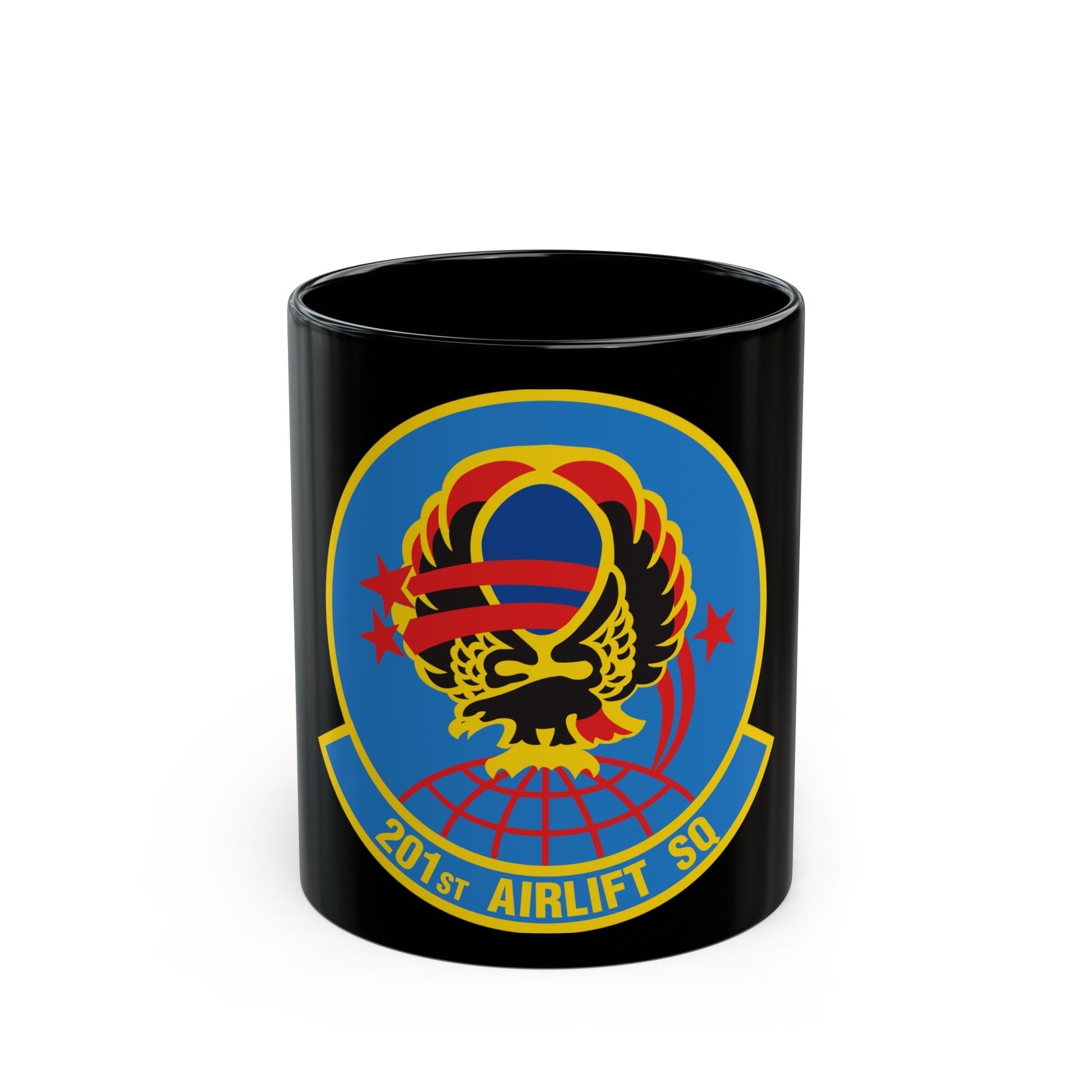 201 Airlift Squadron (U.S. Air Force) Black Coffee Mug-11oz-The Sticker Space