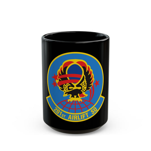 201 Airlift Squadron (U.S. Air Force) Black Coffee Mug-15oz-The Sticker Space