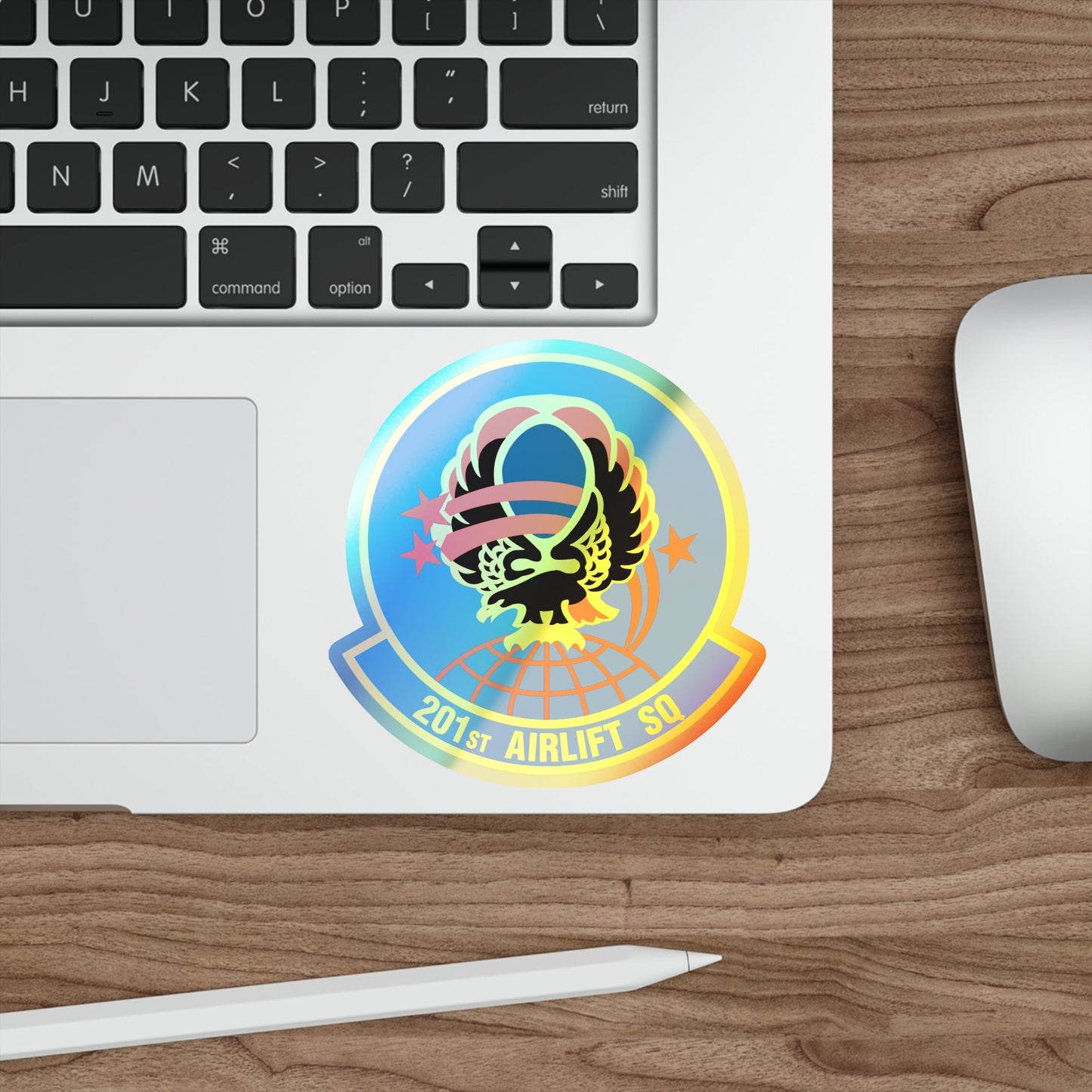 201 Airlift Squadron (U.S. Air Force) Holographic STICKER Die-Cut Vinyl Decal-The Sticker Space