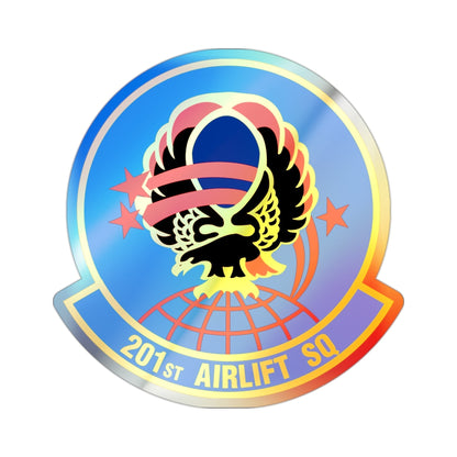 201 Airlift Squadron (U.S. Air Force) Holographic STICKER Die-Cut Vinyl Decal-2 Inch-The Sticker Space