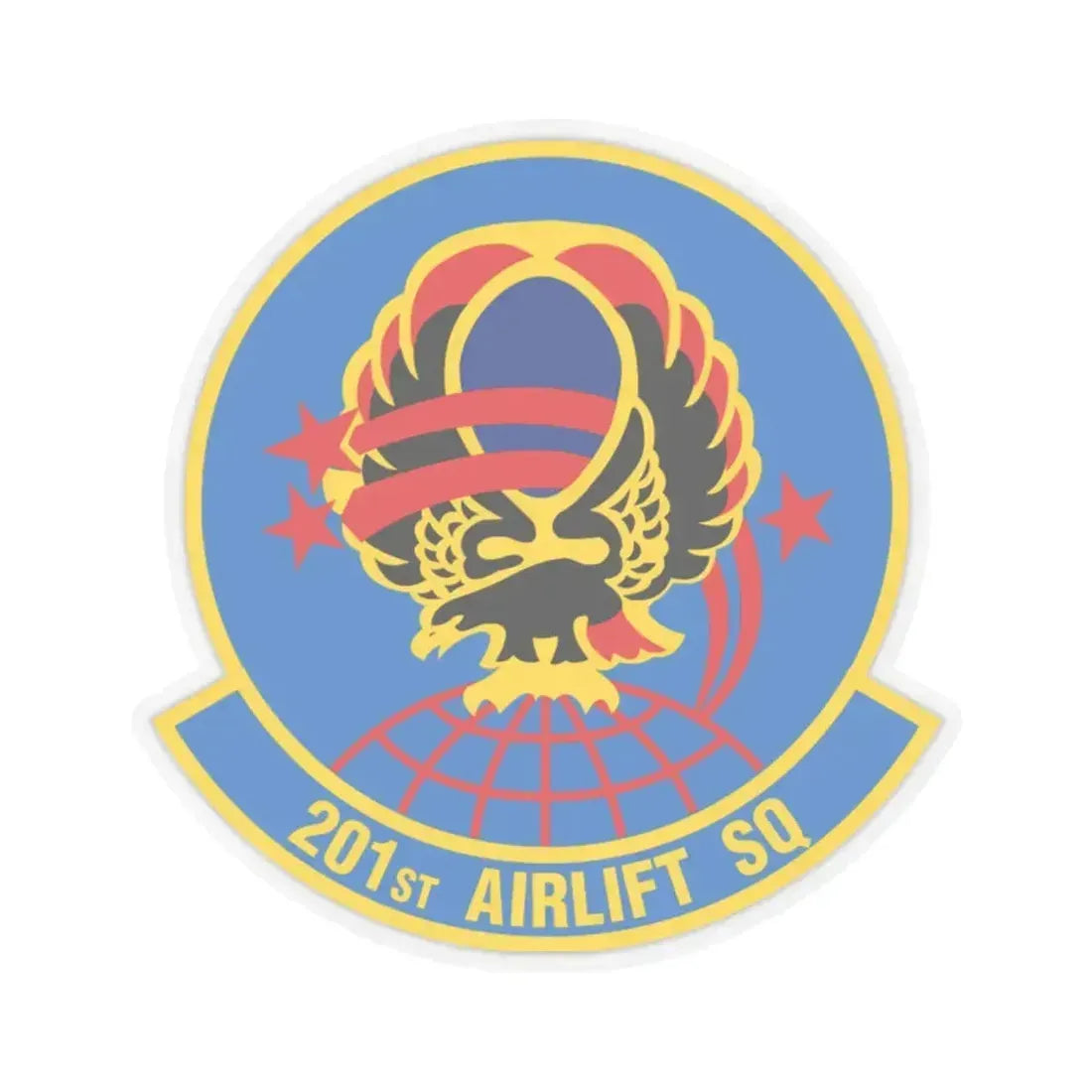 201 Airlift Squadron (U.S. Air Force) STICKER Vinyl Kiss-Cut Decal 2 Inch Transparent - The Sticker Space