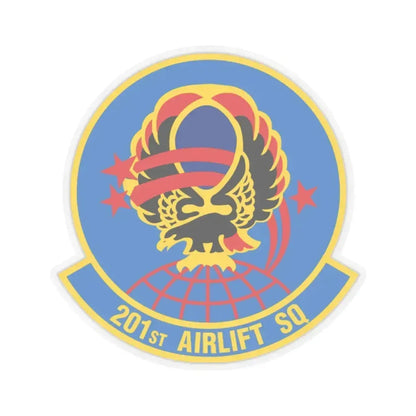201 Airlift Squadron (U.S. Air Force) STICKER Vinyl Kiss-Cut Decal 2 Inch Transparent - The Sticker Space