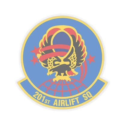 201 Airlift Squadron (U.S. Air Force) STICKER Vinyl Kiss-Cut Decal 3 Inch Transparent - The Sticker Space