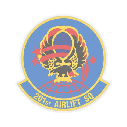 201 Airlift Squadron (U.S. Air Force) STICKER Vinyl Kiss-Cut Decal 4 Inch Transparent - The Sticker Space
