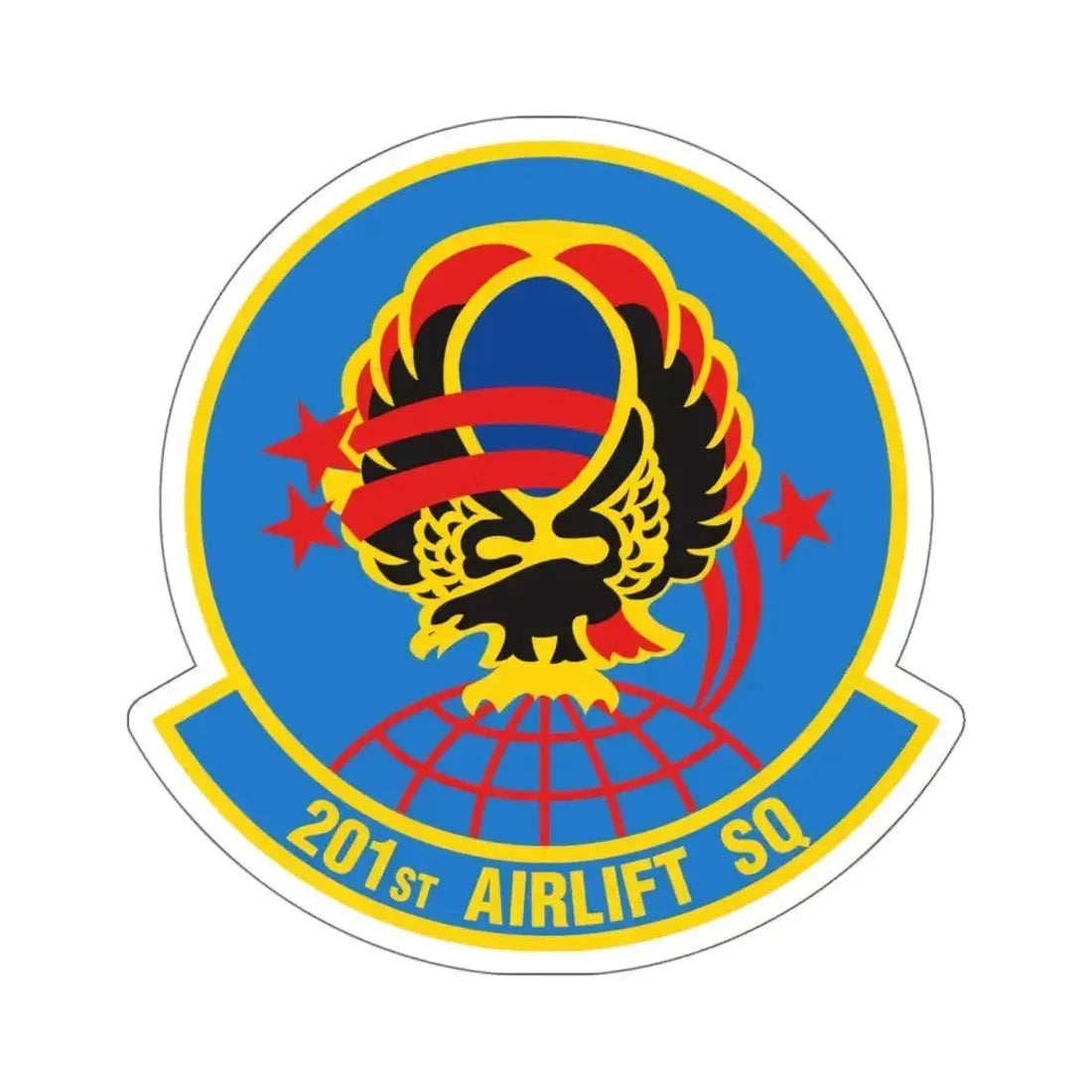 201 Airlift Squadron (U.S. Air Force) STICKER Vinyl Kiss-Cut Decal 6 Inch White - The Sticker Space