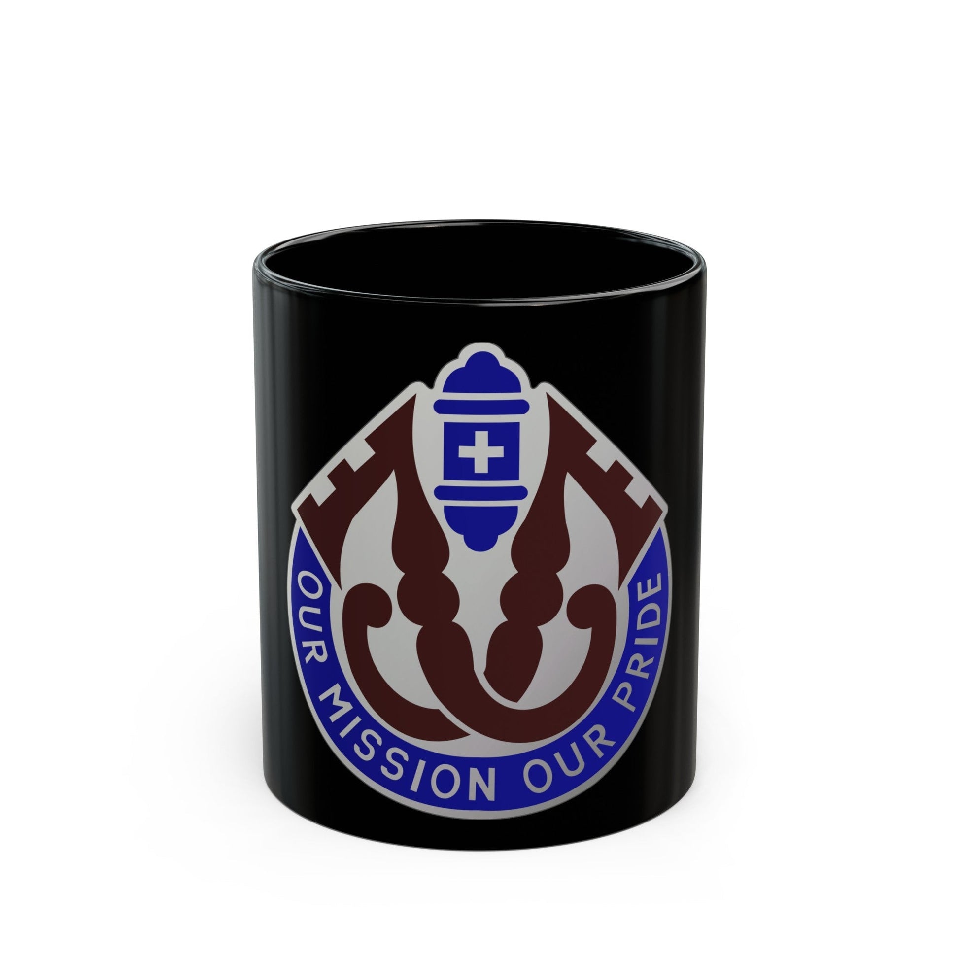 201 Evacuation Hospital (U.S. Army) Black Coffee Mug-11oz-The Sticker Space