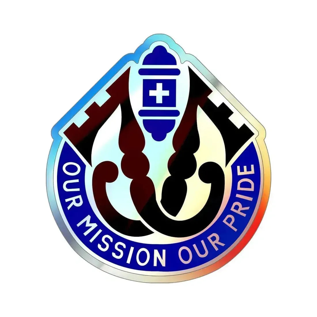 201 Evacuation Hospital (U.S. Army) Holographic STICKER Die-Cut Vinyl Decal 6 Inch Holographic - The Sticker Space