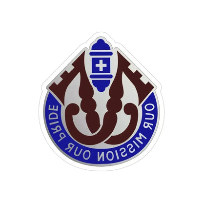 201 Evacuation Hospital (U.S. Army) REVERSE PRINT Transparent Die-Cut STICKER 3 Inch Die-Cut Transparent - The Sticker Space