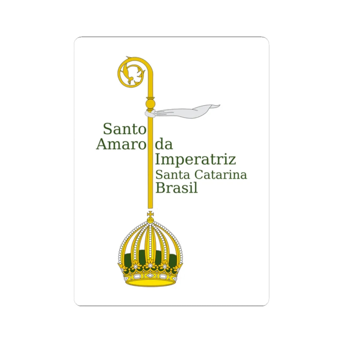 2012-11-19 Logo proposto Santo Amaro da Imperatriz  (Brazil) (Coat of Arms) STICKER Vinyl Kiss-Cut Decal 2 Inch White - The Sticker Space