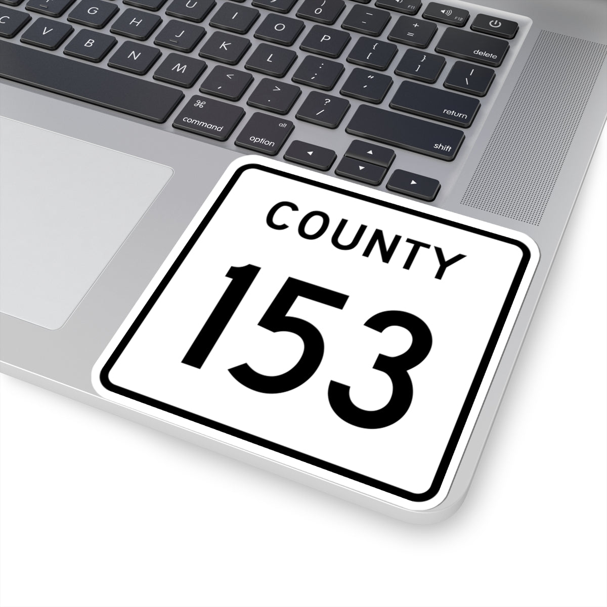 County 153 square (Minnesota) (Road Sign) STICKER Vinyl Kiss-Cut Decal