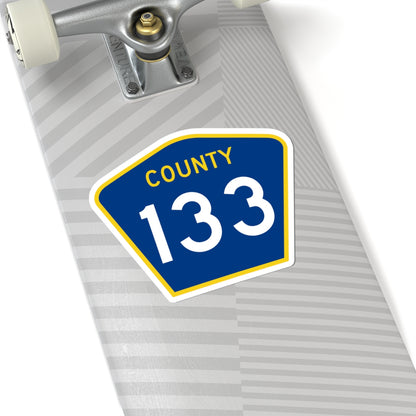 County 133 MN (Minnesota) (Road Sign) STICKER Vinyl Kiss-Cut Decal