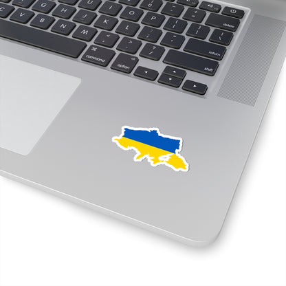 Flag map of Ukrainian Peoples Republic (Ukraine) STICKER Vinyl Kiss-Cut Decal