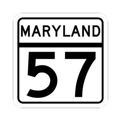 MD Route 57 (Maryland) (Road Sign) STICKER Vinyl Kiss-Cut Decal