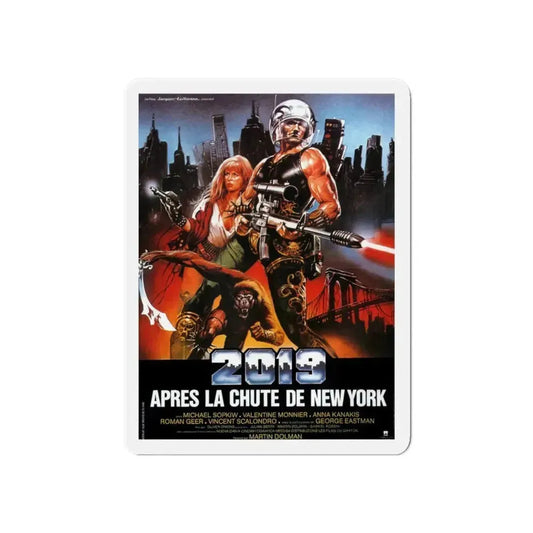 2019 - AFTER THE FALL OF NEW YORK 1983 Movie Poster - Refrigerator Magnet 6 Inch - The Sticker Space