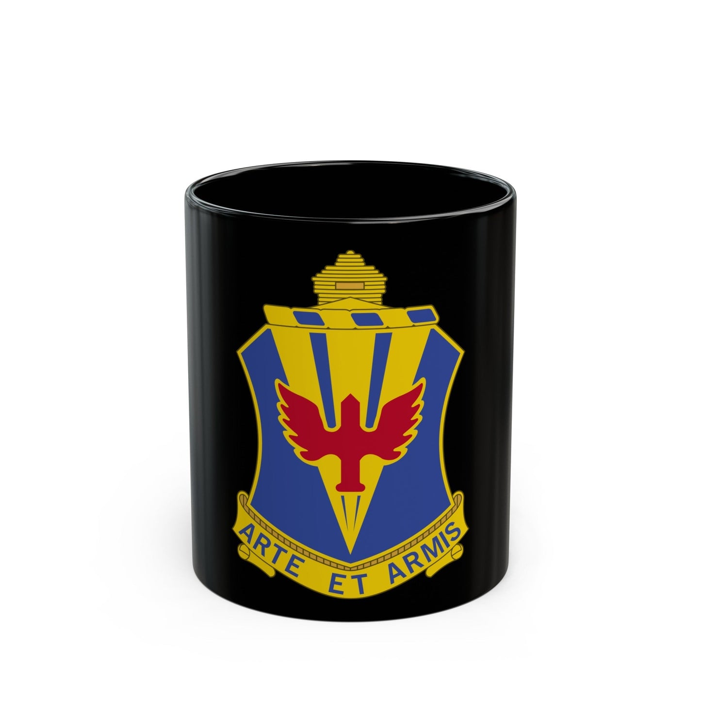 202 Air Defense Artillery Regiment (U.S. Army) Black Coffee Mug-11oz-The Sticker Space