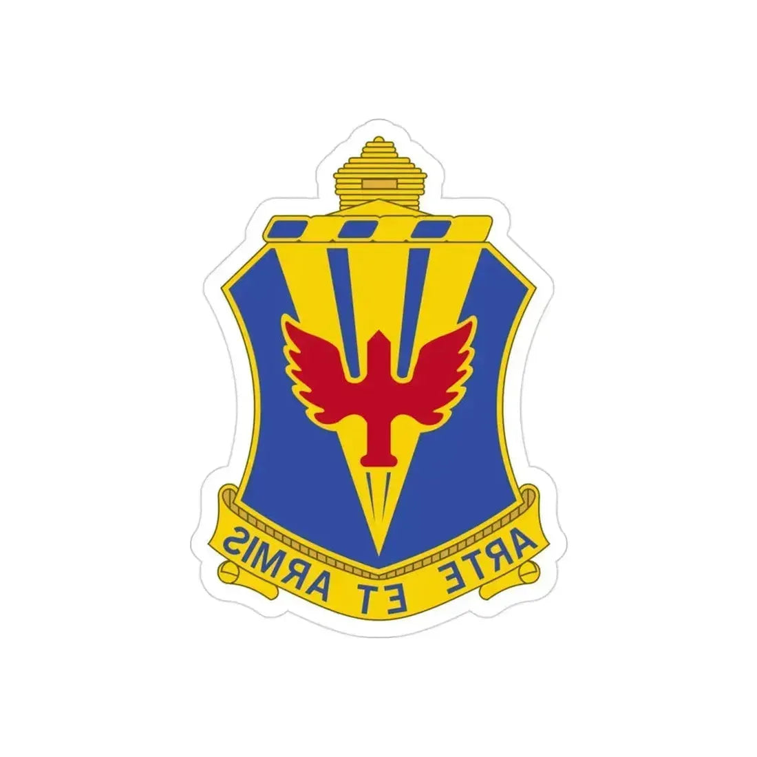 202 Air Defense Artillery Regiment (U.S. Army) REVERSE PRINT Transparent Die-Cut STICKER 3 Inch Die-Cut Transparent - The Sticker Space
