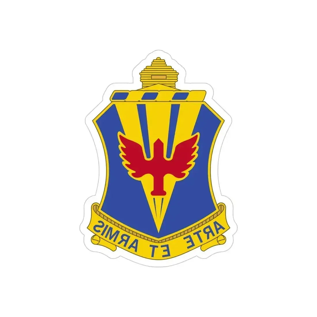 202 Air Defense Artillery Regiment (U.S. Army) REVERSE PRINT Transparent Die-Cut STICKER 4 Inch Die-Cut Transparent - The Sticker Space