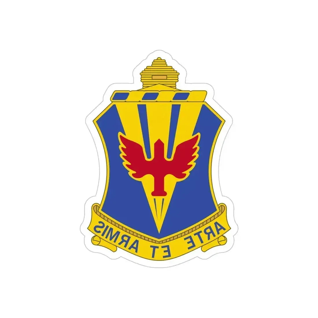202 Air Defense Artillery Regiment (U.S. Army) REVERSE PRINT Transparent Die-Cut STICKER 5 Inch Die-Cut Transparent - The Sticker Space