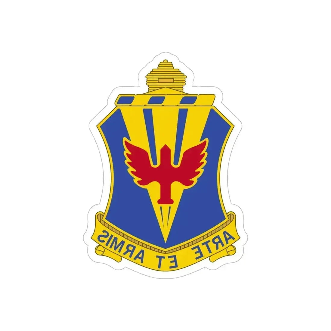 202 Air Defense Artillery Regiment (U.S. Army) REVERSE PRINT Transparent Die-Cut STICKER 6 Inch Die-Cut Transparent - The Sticker Space