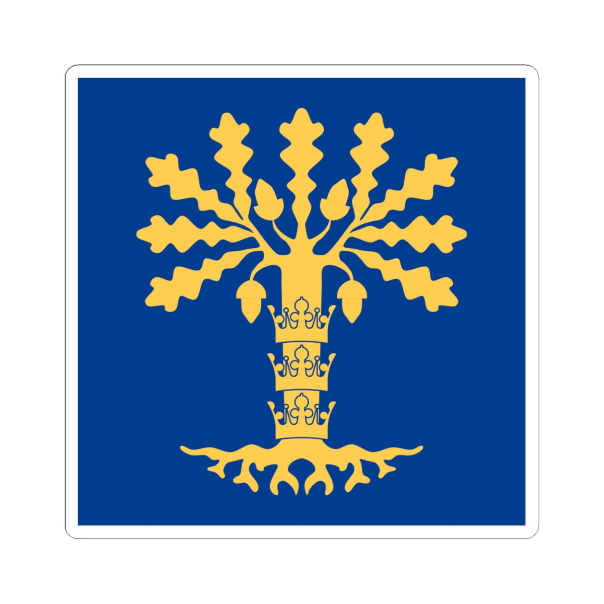 Blekinge lan vapenflagga (Sweden) STICKER Vinyl Kiss-Cut Decal