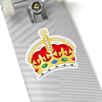 2022 pattern Tudor Crown 2D Sodacan style (United Kingdom) (Coat of Arms) STICKER Vinyl Kiss-Cut Decal - The Sticker Space