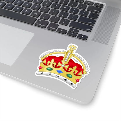 2022 pattern Tudor Crown 2D Sodacan style (United Kingdom) (Coat of Arms) STICKER Vinyl Kiss-Cut Decal - The Sticker Space