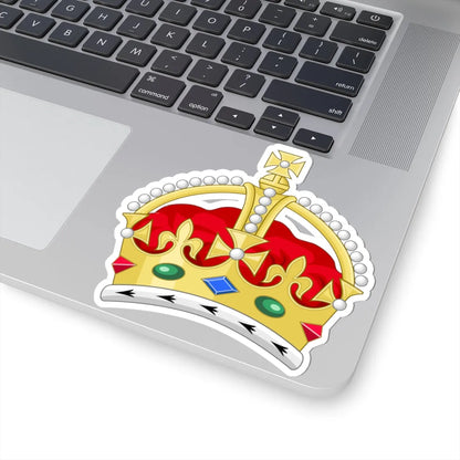 2022 pattern Tudor Crown 2D Sodacan style (United Kingdom) (Coat of Arms) STICKER Vinyl Kiss-Cut Decal - The Sticker Space