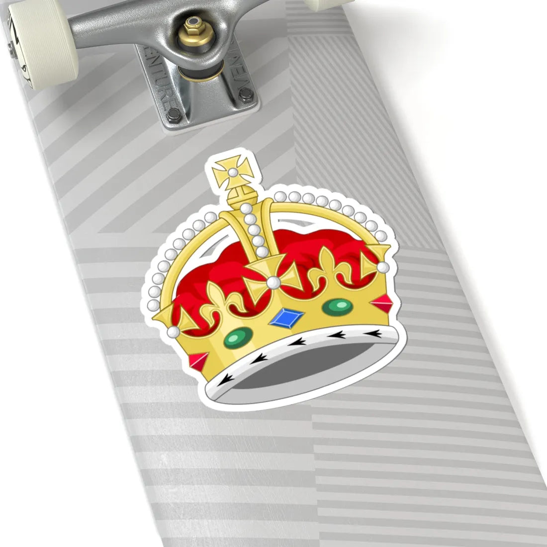 2022 pattern Tudor Crown 3D Sodacan style (United Kingdom) (Coat of Arms) STICKER Vinyl Kiss-Cut Decal - The Sticker Space