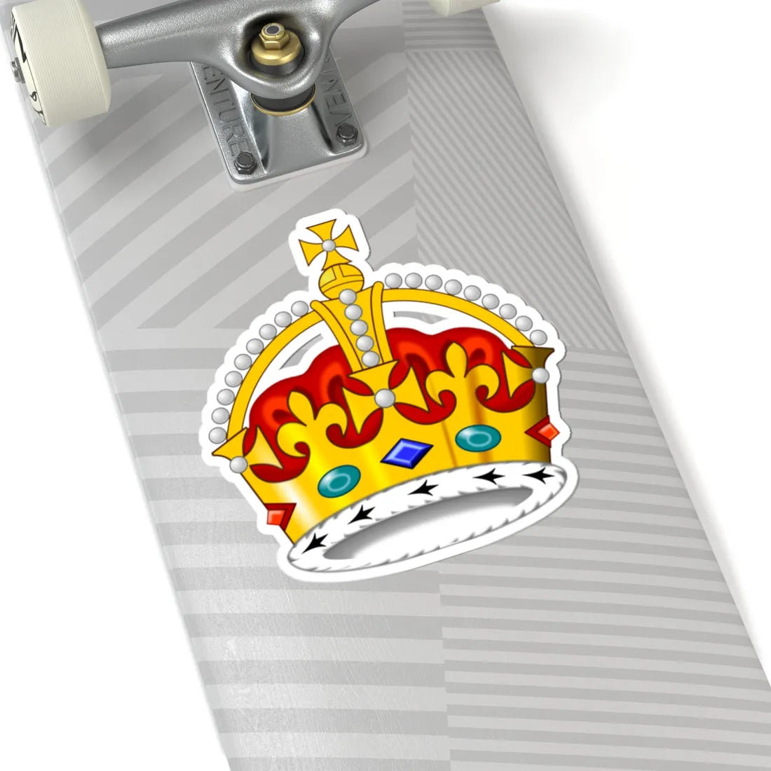 2022 pattern Tudor Crown 3D (United Kingdom) (Coat of Arms) STICKER Vinyl Kiss-Cut Decal - The Sticker Space