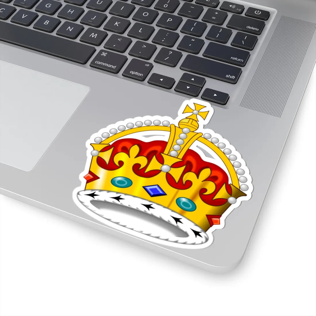 2022 pattern Tudor Crown 3D (United Kingdom) (Coat of Arms) STICKER Vinyl Kiss-Cut Decal - The Sticker Space
