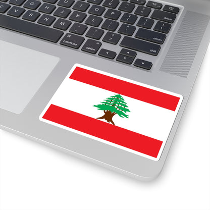 Flag of Lebanon 1943-1995 (Lebanon) STICKER Vinyl Kiss-Cut Decal